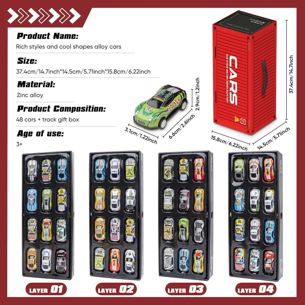 TurboMini™ Pull-Back Car Collection (48 PCS)