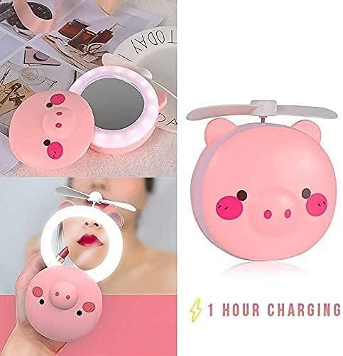 PiggyGlow™ LED Mirror Pocket Fan